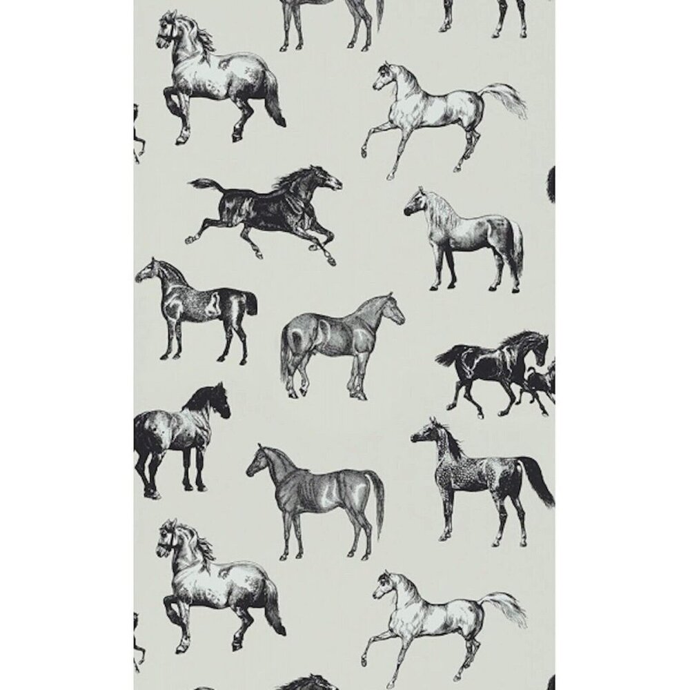 Two New/Unopened Rolls of Sandberg Wallpaper in Collette Horse Pattern